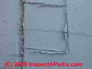 Photograph of paint failure details
